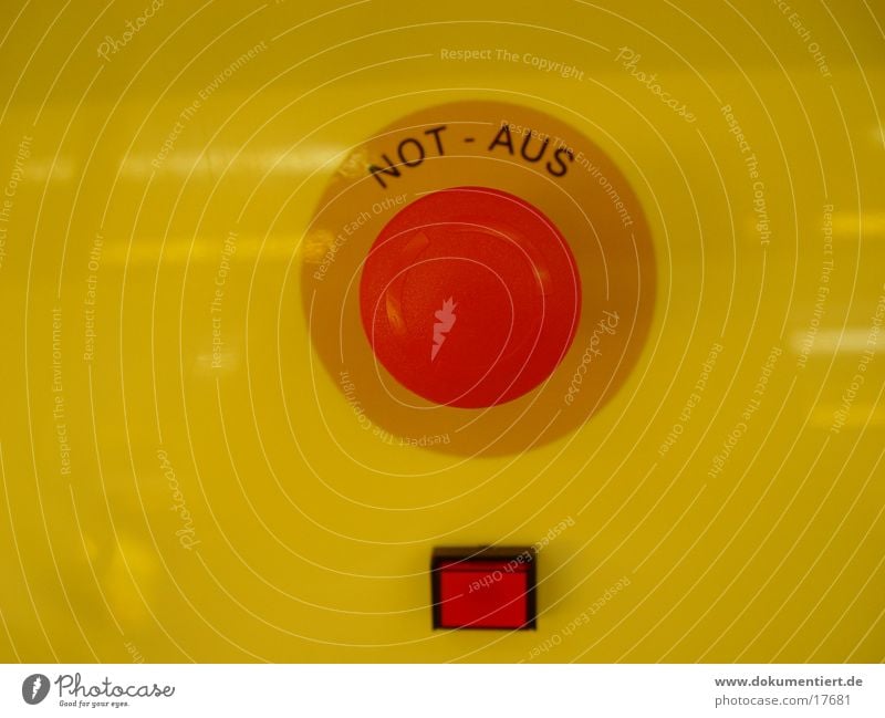 Notaus Schalter rot Notfall ausschalten Industrie