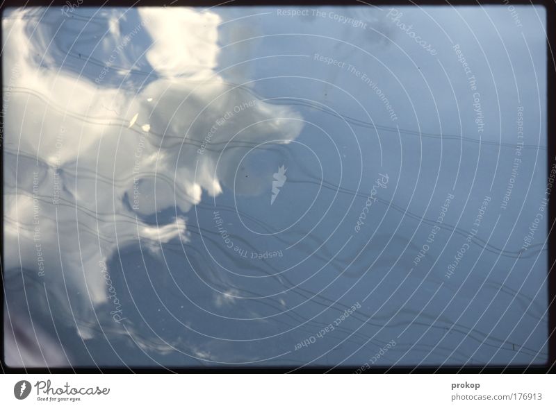 Stoned Farbfoto Tag Himmel authentisch Wolken Linie Reflexion & Spiegelung einfach ruhig besonnen