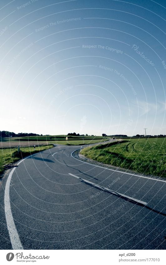 Straßenverhältnisse Farbfoto Außenaufnahme Textfreiraum oben Tag Sonnenlicht Ferien & Urlaub & Reisen Ferne Freiheit Sommer Umwelt Natur Landschaft