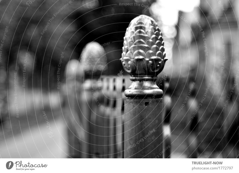 Nächstenliebe | ...mit Abstandhalter Garten Altstadt Haus Tor Fassade "Zaun Zaunschmuck Vorgarten" Zaunpfahl Straße Dekoration & Verzierung Metall Stahl Zeichen