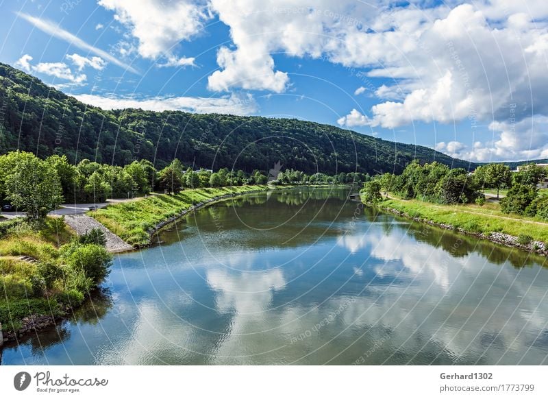 Sommerstimmung im Altmühltal bei Riedenburg Tourismus Ausflug Fahrradtour Sommerurlaub Berge u. Gebirge wandern Natur Wasser Wald Hügel Flussufer Verkehrswege