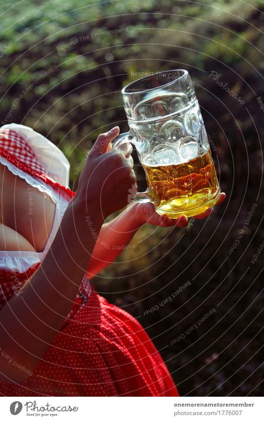 Oktoberfest - Good Stuff Getränk ästhetisch Frauenbrust Kleid Bier Biergarten Bierglas Bierschaum Bierkrug Kellner Dienstleistungsgewerbe Gastronomie