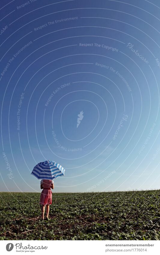 Oktoberfest - Sonnenschirm Kunst Kunstwerk ästhetisch blau Bayern Kleid Trachtenkleid Wetter Schönes Wetter Schirm Muster Sommer sommerlich Frau feminin