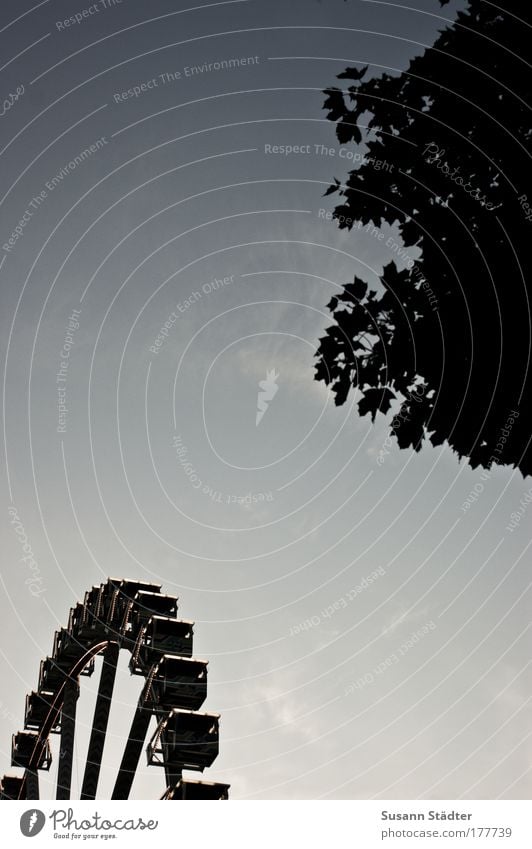 Hamburger Dom Außenaufnahme Detailaufnahme Textfreiraum links Textfreiraum oben Textfreiraum Mitte Abend Dämmerung Licht Schatten Kontrast Silhouette