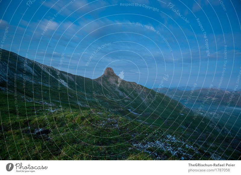 Spitzmeilen Umwelt Natur Landschaft blau grau grün schwarz Berge u. Gebirge Wolken Langzeitbelichtung Panorama (Aussicht) spitzmeilen Schweiz Alpen Bergkamm