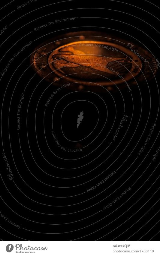 Alles Gold was glänzt I Kunst Handel Euro Europa Eurozeichen Geldmünzen gold dunkel Metall Symbole & Metaphern Kraft Macht Kapitalwirtschaft Kapitalismus
