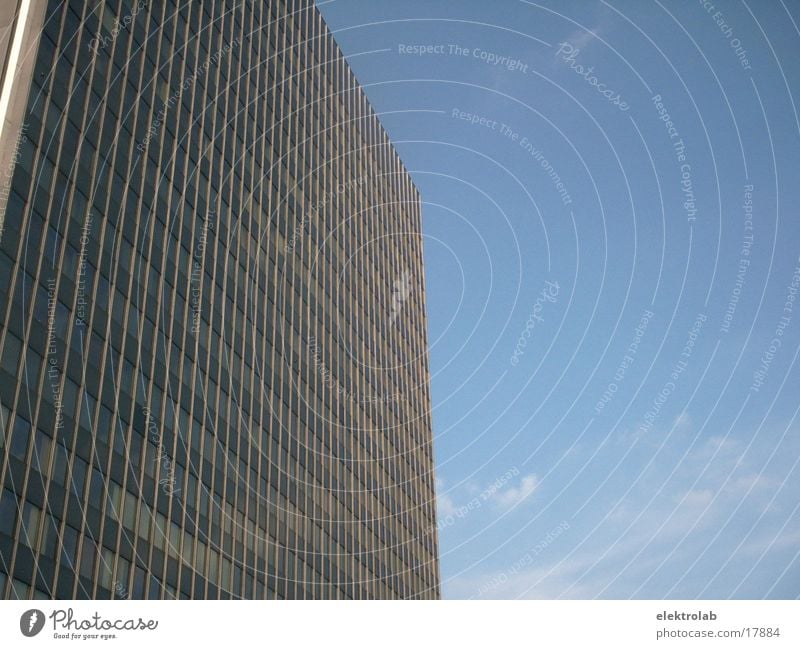 hochhaus Hochhaus Architektur Glas modern Berlin postbank blau Himmel