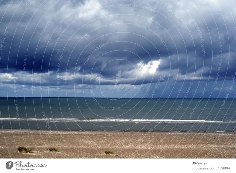 Himmel in der Jammerbucht Stil ruhig Kur Strand Meer Wellen Joggen Gemälde Natur Sand Wasser Wolken Gewitterwolken schlechtes Wetter Unwetter Wind Sturm Regen