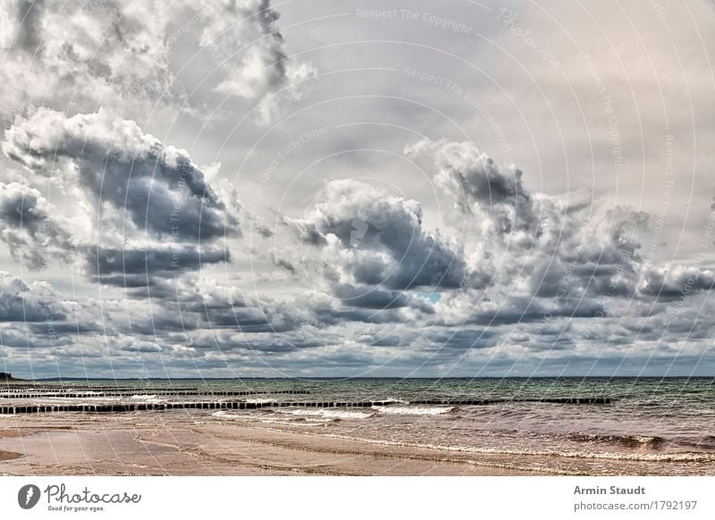 Ostseelandschaft Ferien & Urlaub & Reisen Abenteuer Ferne Freiheit Sommerurlaub Strand Meer Insel Umwelt Natur Landschaft Sand Luft Wasser Wolken Gewitterwolken