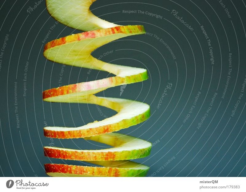 Apfelstrudel. Farbfoto mehrfarbig Innenaufnahme Studioaufnahme Nahaufnahme Detailaufnahme Makroaufnahme Experiment abstrakt Muster Strukturen & Formen