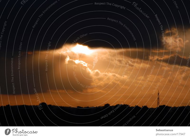 dUEster Sonnenuntergang Wolkendecke Dämmerung Romantik Endzeitstimmung