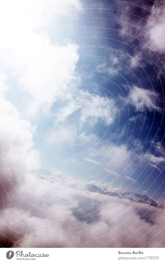 Wolkenspaziergang Außenaufnahme Tag Weitwinkel blau weiß Freiheit Berge u. Gebirge Schweiz Berner Oberland fliegen Flugzeug