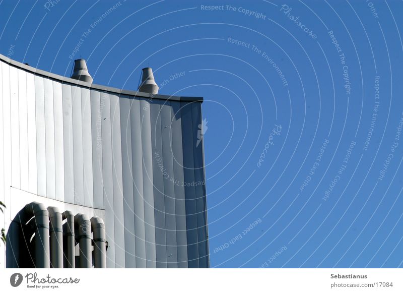 Heizung Architektur Heizkörper Schornstein Lagerhalle Studium Blauer Himmel