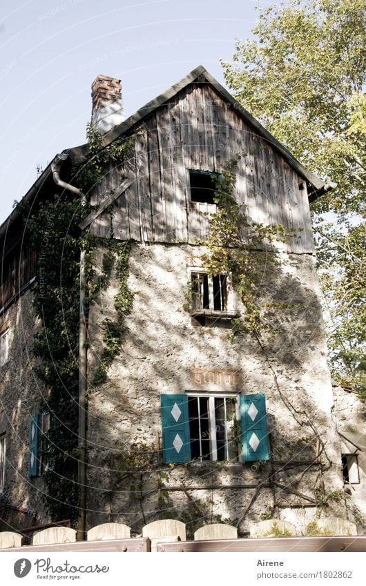 mit Helgi unterwegs | Schnäppchen... Idylle Haus Fassade Fenster Hütte Ruine Bauwerk Altbau historisch alt Industrieruine einzigartig Dach Schornstein Zaun