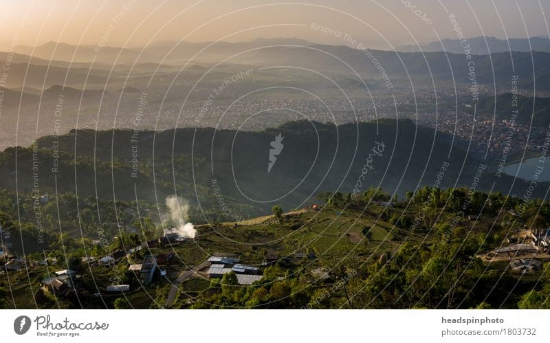 Pokhara in the morning light Ferien & Urlaub & Reisen Tourismus Ausflug Abenteuer Ferne Freiheit Expedition Sommer Berge u. Gebirge wandern Natur Landschaft