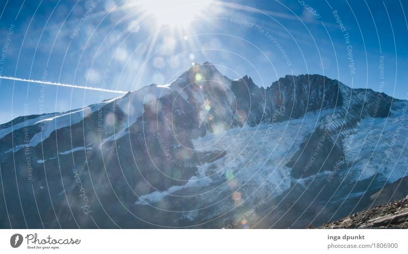 Grossglockner Umwelt Natur Landschaft Urelemente Herbst Klima Wetter Schönes Wetter Schnee Felsen Alpen Berge u. Gebirge Schneebedeckte Gipfel Österreich