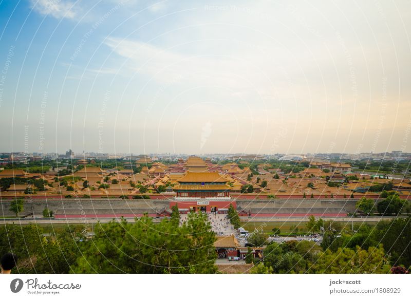 Verbotene Stadt Ferne Städtereise Chinesische Architektur Himmel Stadtzentrum Altstadt Palast Sehenswürdigkeit Bekanntheit einfach historisch Verschwiegenheit