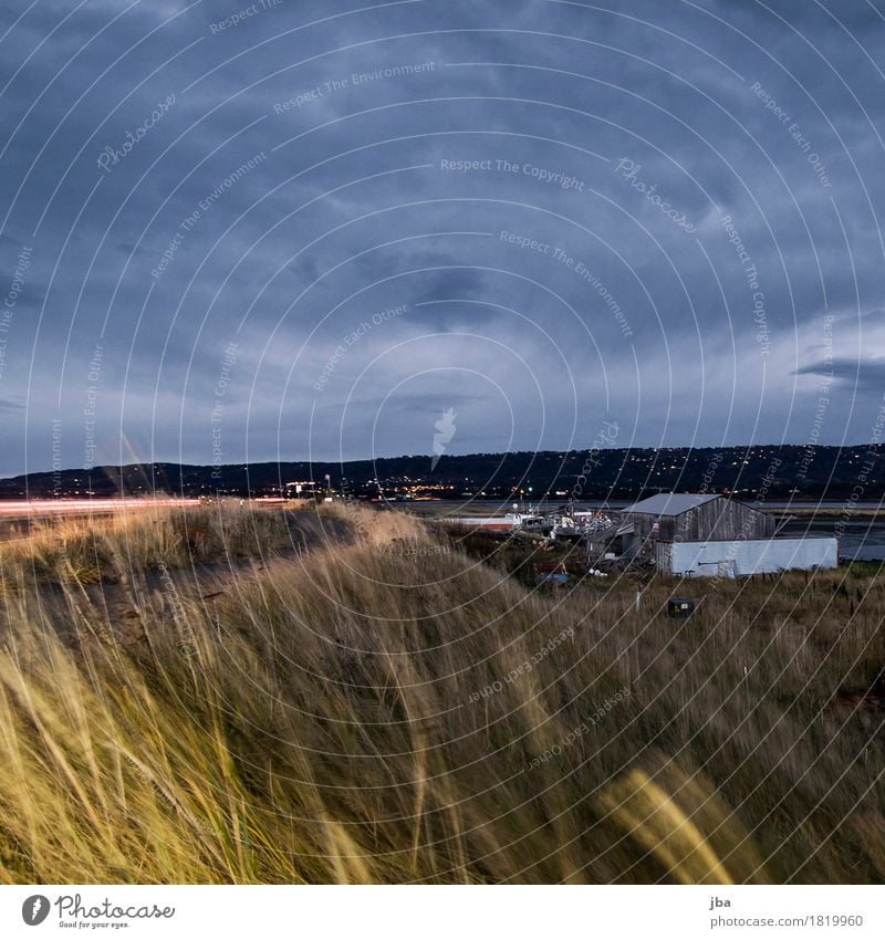 Auf dem Homer Spit Leben Zufriedenheit Ferien & Urlaub & Reisen Ausflug Ferne Haus Natur Landschaft Urelemente Luft Himmel Wolken Nachthimmel Herbst