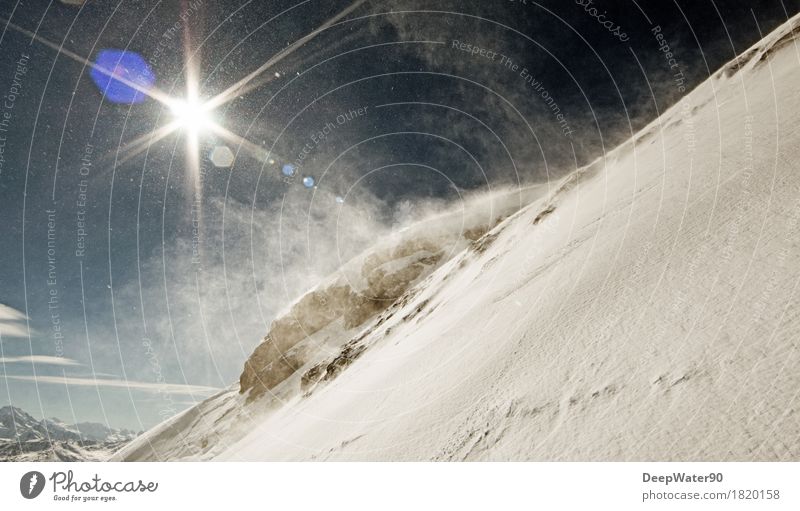 Schneewolke Ausflug Abenteuer Freiheit Winter Berge u. Gebirge Wintersport Umwelt Natur Landschaft Urelemente Luft Himmel Wolken Horizont Sonne Sonnenlicht