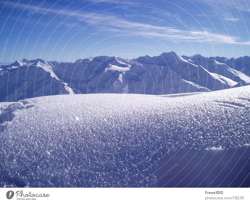 In den Alpen Winter Gipfel Sölden Bergkette Hochgebirge Österreich Berge u. Gebirge Schnee Big3