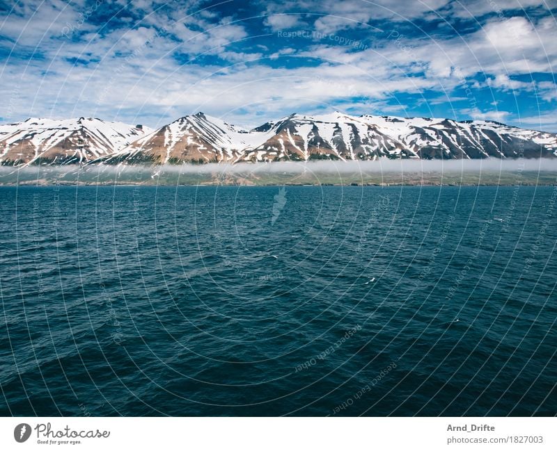 Island - Eyjafjörður Ferien & Urlaub & Reisen Ausflug Abenteuer Ferne Kreuzfahrt Sommer Meer Wellen Berge u. Gebirge Landschaft Urelemente Luft Wasser Himmel