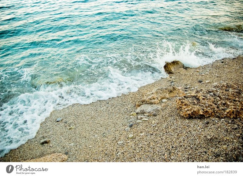 Rauschend Farbfoto Außenaufnahme Textfreiraum oben Textfreiraum unten Tag Zentralperspektive harmonisch Erholung Ferien & Urlaub & Reisen Sommerurlaub Strand