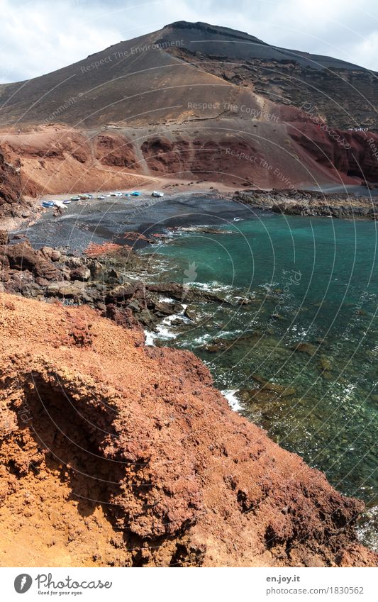 Rauhes Land Ferien & Urlaub & Reisen Tourismus Ausflug Abenteuer Sommer Sommerurlaub Strand Meer Natur Landschaft Klima Klimawandel Vulkan Küste Bucht Insel