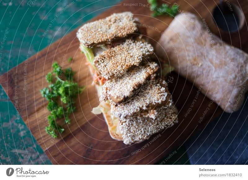 Guten Appetit Lebensmittel Teigwaren Backwaren Brötchen Kräuter & Gewürze Petersilie Hamburger Tofu Sesam Ernährung Bioprodukte Vegetarische Ernährung