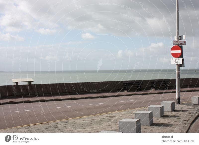 Vlissingen Gedeckte Farben Außenaufnahme Menschenleer Textfreiraum links Textfreiraum oben Textfreiraum Mitte Tag Zentralperspektive Totale Wasser Himmel Wolken