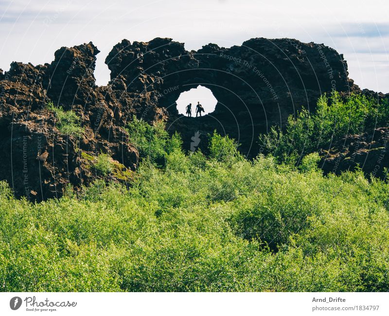 Island - Dimmuborgir Ferien & Urlaub & Reisen Tourismus Ausflug Abenteuer Ferne Freiheit Mensch Erwachsene 2 18-30 Jahre Jugendliche 30-45 Jahre Natur