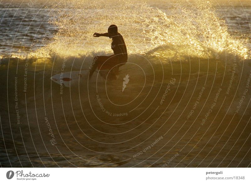 surf cnv000130 Surfen Wellen Meer Surfer Gegenlicht Puerto Escondido Sport Sonne Mexiko