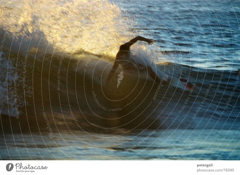 surf cnv000135 Surfen Wellen Meer Surfer Gegenlicht Puerto Escondido Sport Sonne Mexiko