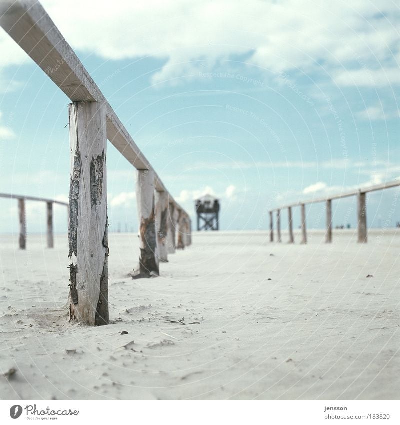 183820 ruhig Sommer Strand Meer Umwelt Himmel Wolken Schönes Wetter Nordsee Holz Erholung hell natürlich schön Wärme blau Stimmung Einsamkeit Natur Ferne