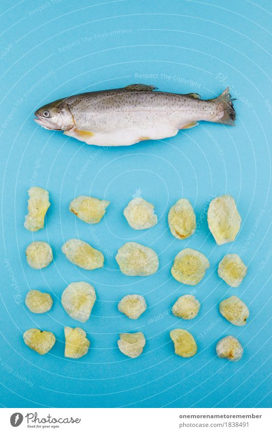 Fish'n'Chips Kunst Kunstwerk Gemälde Handel Fisch Kartoffelchips Kartoffeln blau Forelle Karpfen Design Designwerkstatt Designmuseum Kreativität gestalten 20