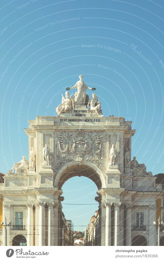 Arco da Rua Augusta / Praça do Comércio / Lissabon Ferien & Urlaub & Reisen Tourismus Sightseeing Sommer Sommerurlaub Sonne Portugal Stadt Hauptstadt