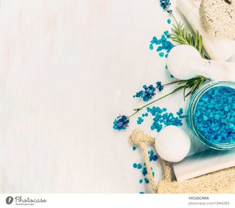 Lavendel Spa Lifestyle Stil Design schön Körperpflege Kosmetik Wellness Wohlgefühl Duft Kur Massage Natur Pflanze Hintergrundbild Blume Badesalz Farbfoto