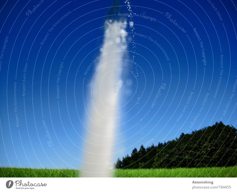 Rekordweite Farbfoto Außenaufnahme Menschenleer Tag Unschärfe Umwelt Natur Landschaft Pflanze Luft Wasser Himmel Wolkenloser Himmel Sommer Klima Wetter