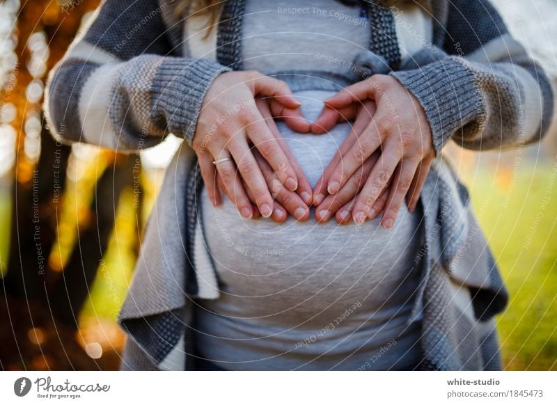 1 + 1 = 3 Mensch Liebe schwanger Kinderwunsch Baby Babybauch Bauch Herz Familie & Verwandtschaft Familienplanung Oberkörper Mutter Muttertag Mutterliebe