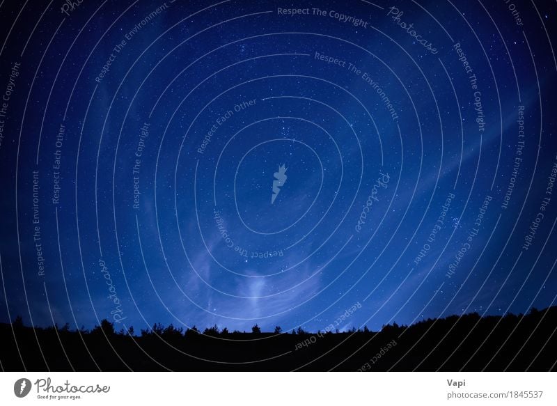 Blauer dunkler nächtlicher Himmel mit vielen Sternen Ferien & Urlaub & Reisen Abenteuer Berge u. Gebirge Umwelt Natur Landschaft Erde Wolkenloser Himmel