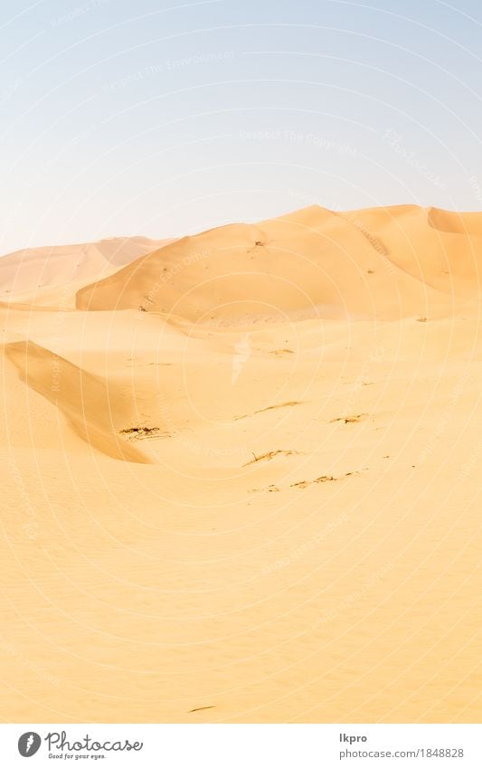 Sanddüne in Oman alten Wüste Rub al khali schön Ferien & Urlaub & Reisen Tourismus Abenteuer Safari Sommer Sonne Natur Landschaft Himmel Horizont Park Hügel