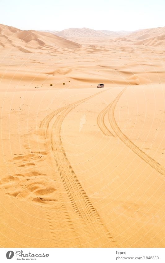 Sanddüne in Oman alten Wüste Rub al khali schön Ferien & Urlaub & Reisen Tourismus Abenteuer Safari Sommer Sonne Natur Landschaft Himmel Horizont Park Hügel