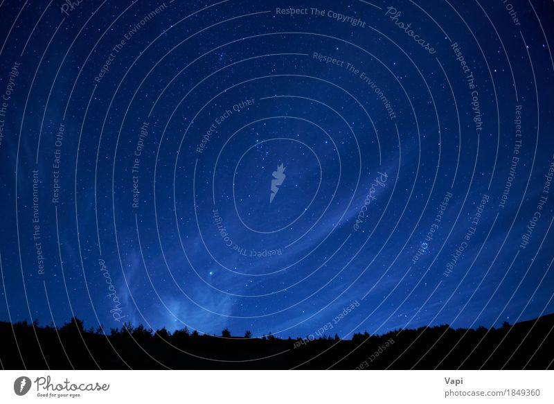 Blauer dunkler nächtlicher Himmel mit vielen Sternen Ferien & Urlaub & Reisen Abenteuer Berge u. Gebirge Tapete Natur Landschaft Erde Wolkenloser Himmel