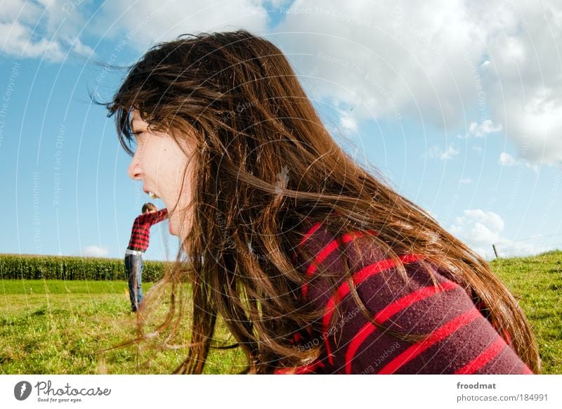 mit haut und haaren Mensch maskulin feminin Junge Frau Jugendliche Junger Mann Paar Partner Mund genießen außergewöhnlich bedrohlich Coolness fantastisch frech