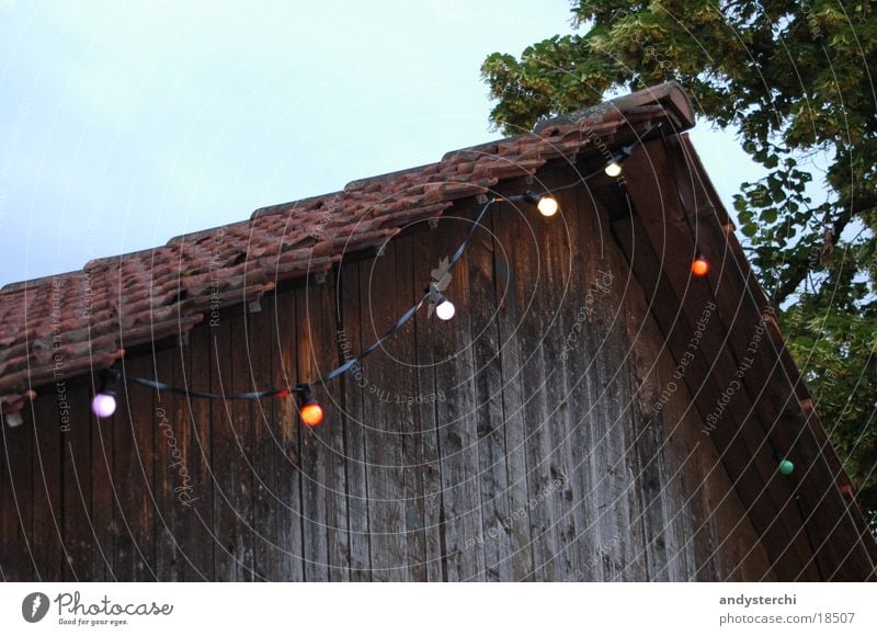 Party Licht Bauernhof Stall Holz Baum Blatt Lichterkette Freizeit & Hobby partylichter Farbe Himmel