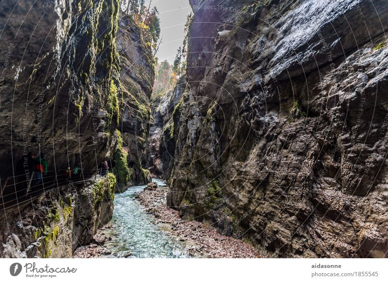 partnachklamm Natur Landschaft Felsen Alpen Schlucht Partnachklamm Bach achtsam Wachsamkeit Vorsicht Gelassenheit geduldig ruhig Selbstbeherrschung Angst