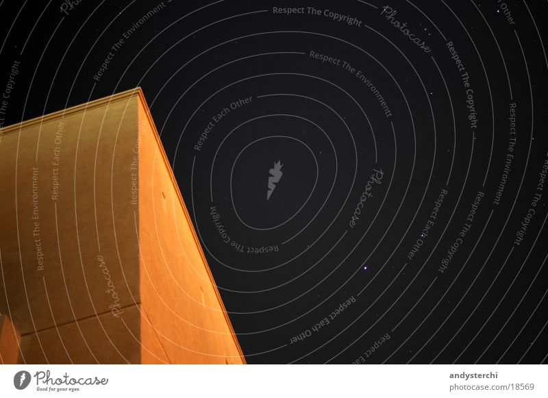 Hausdach Nacht Stern Dach Architektur Himmel Ecke