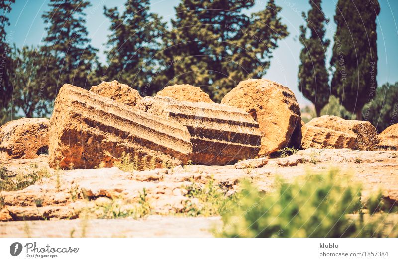 Tal der Tempel in Agrigent, Sizilien, Italien Ferien & Urlaub & Reisen Tourismus Museum Landschaft Ruine Architektur Stein alt historisch Religion & Glaube