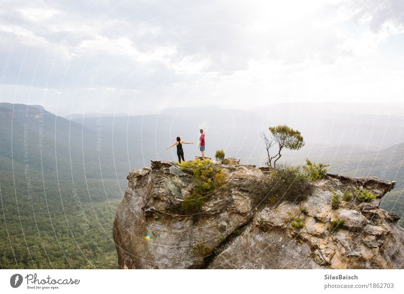 Glückliche Tage Lifestyle Freude Ferien & Urlaub & Reisen Tourismus Abenteuer Ferne Freiheit Sightseeing Berge u. Gebirge wandern Fitness Sport-Training Mensch