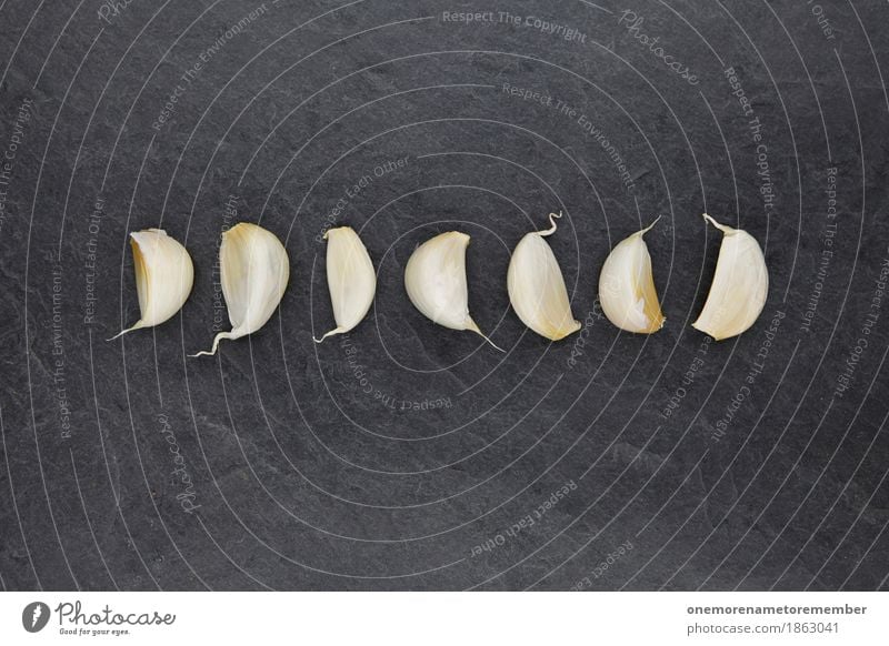 7 Knoblauch Kunst Kunstwerk ästhetisch Knoblauchzehe Knoblauchknolle Knoblauchsland Würzig Foodfotografie Farbfoto mehrfarbig Innenaufnahme Studioaufnahme