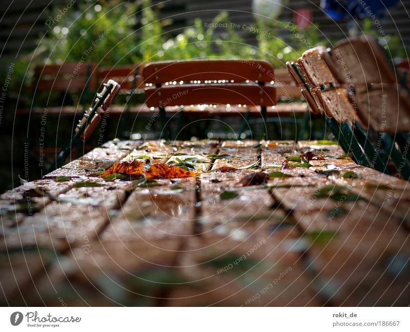 Regen im Biergarten ist.... Ernährung Bioprodukte Bierbank Bierglas Bierbauch Biertische Feste & Feiern Jahrmarkt Wolken Gewitterwolken Sommer schlechtes Wetter